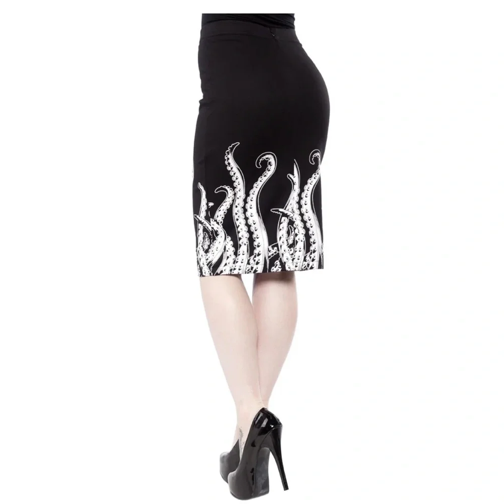 Tentacle Pencil Skirt - Sourpuss - Picture 3 of 6
